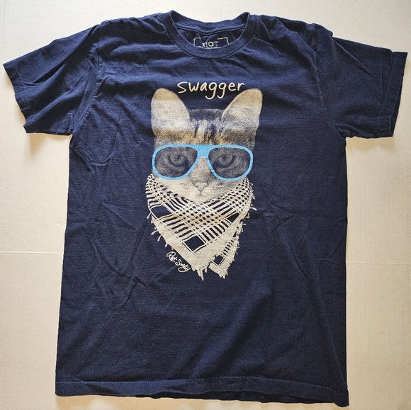 riot society Other - Riot Society Navy Blue 'Swagger' Cat Tee